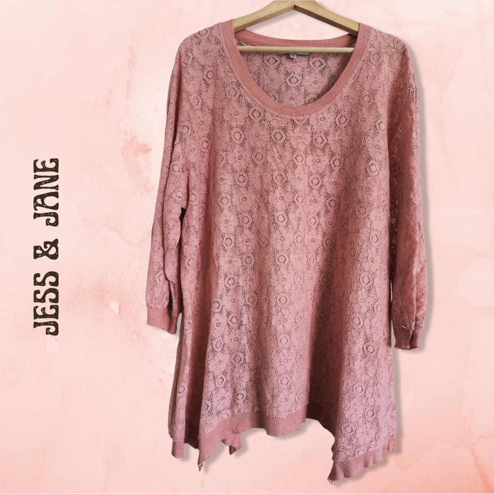 {Jess & Jane} COTTON Lace Tunic Top